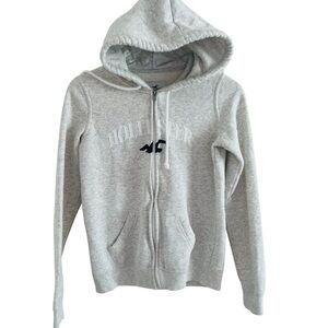 Hollister Gray Zip-Up Long Sleeve Hoodie